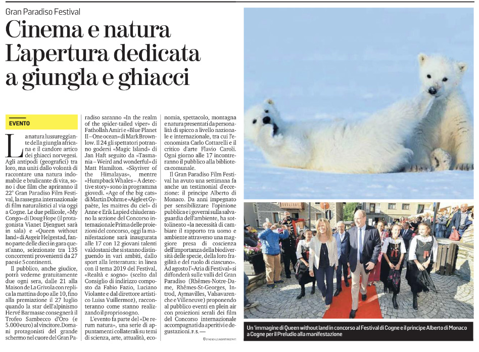 Cinema e natura. L'apertura dedicata a giungla e ghiacci